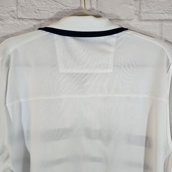 Izod Performance Long Sleeve Polo Sweater Pullover Men's Size Small White Navy - Picture 6 of 10
